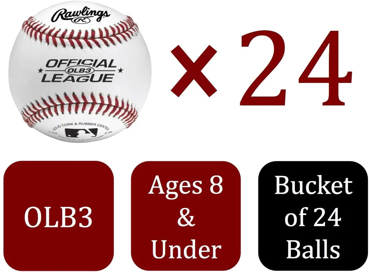 Rawlings OLB3BUCK24 Baseball ball Rojo, Color blanco balon deportivo - balones deportivos