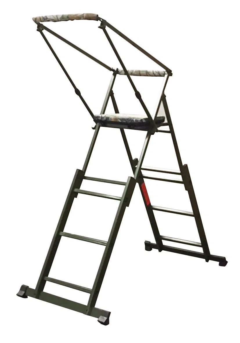Berger & Schröter Aluminium Ansitzstuhl mit Verlängerung Silla de Asiento con extensión, Unisex Adulto, Verde Caza, Large