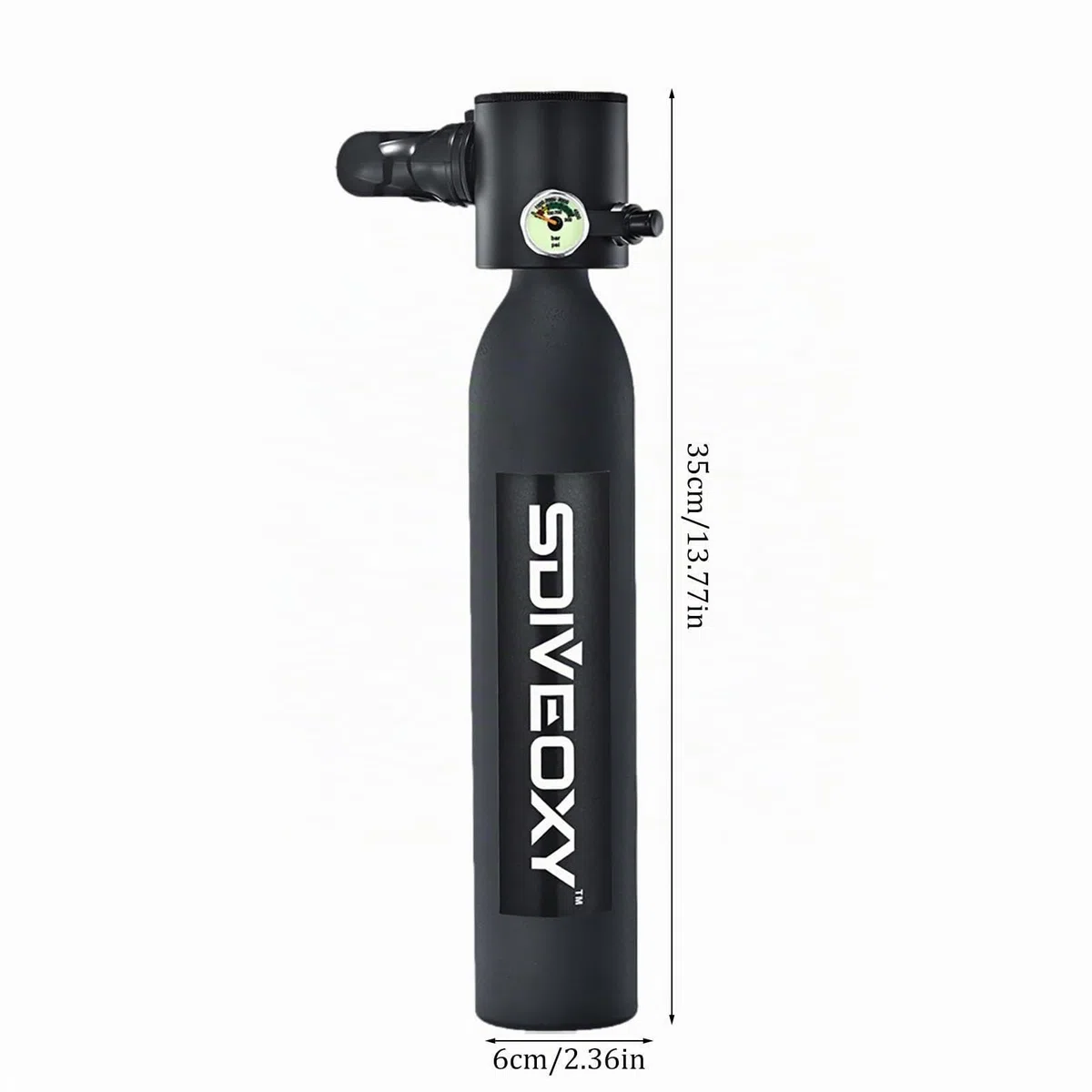 Scuba Diving Tank Equipment - Respirador para Buceo, con Bolsa Almacenamiento, 0,5 l, Bomba Mano diseño Recargable