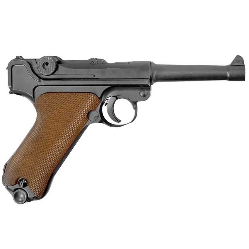 Borner P08 Blowback (4,5mm) | Pack Pistola de balines (Bolas de Acero BB's + maletín + 5 Cargas). Arma de Aire comprimido Calibre 4,5mm