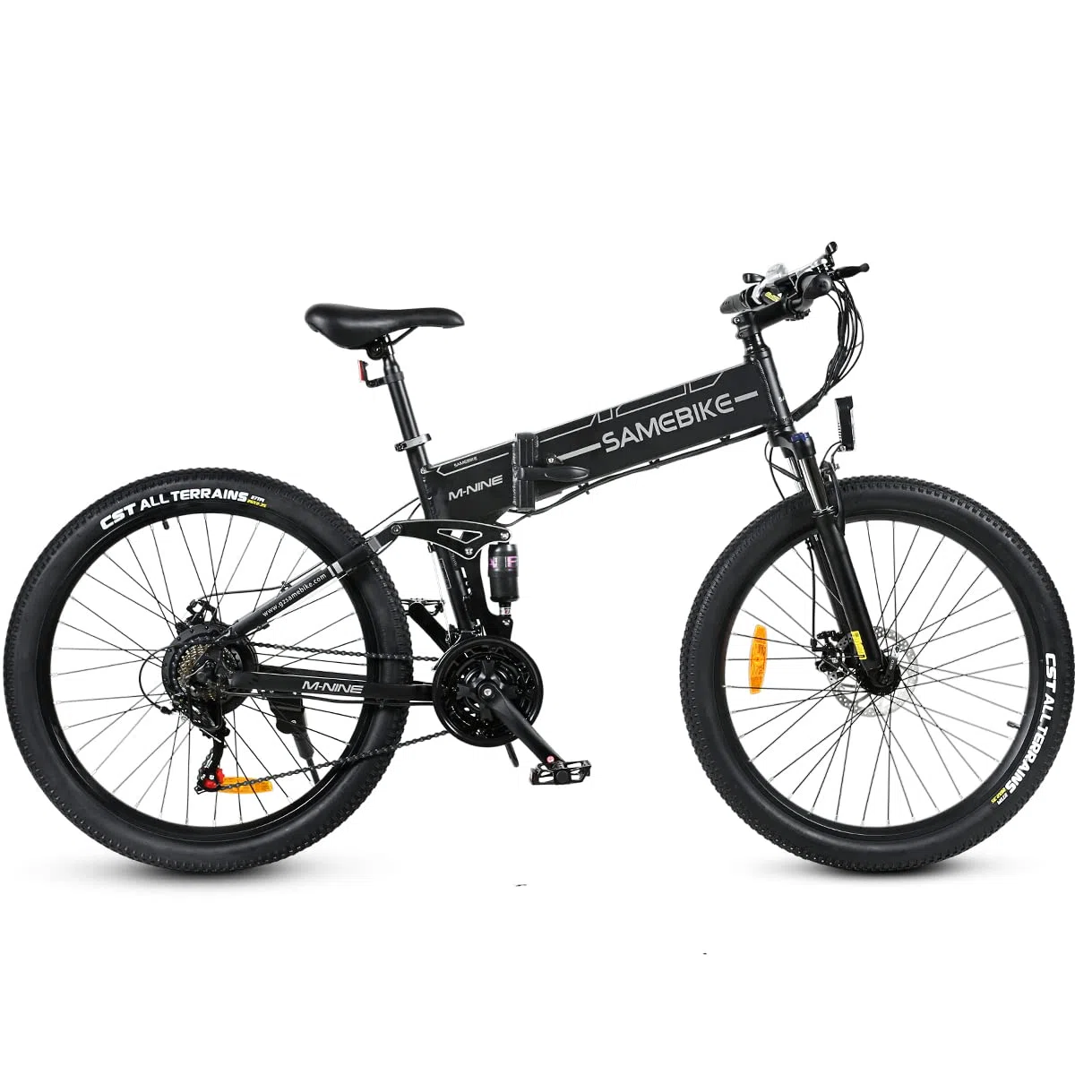 SAMEBIKE Bicicleta Eléctrica Plegable para Adultos de 26 Pulgadas, Batería Extraíble de 48V 14Ah Freno Hidráulico E-Bike