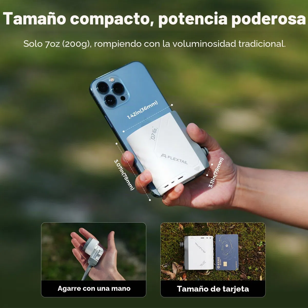 FLEXTAILGEAR Tiny Shower - Ducha portátil de camping con bomba, manguera de 2,2 m, carga USB-C y dos modos de flujo de ahorro de agua, para jardín, viajes, playa y mascotas