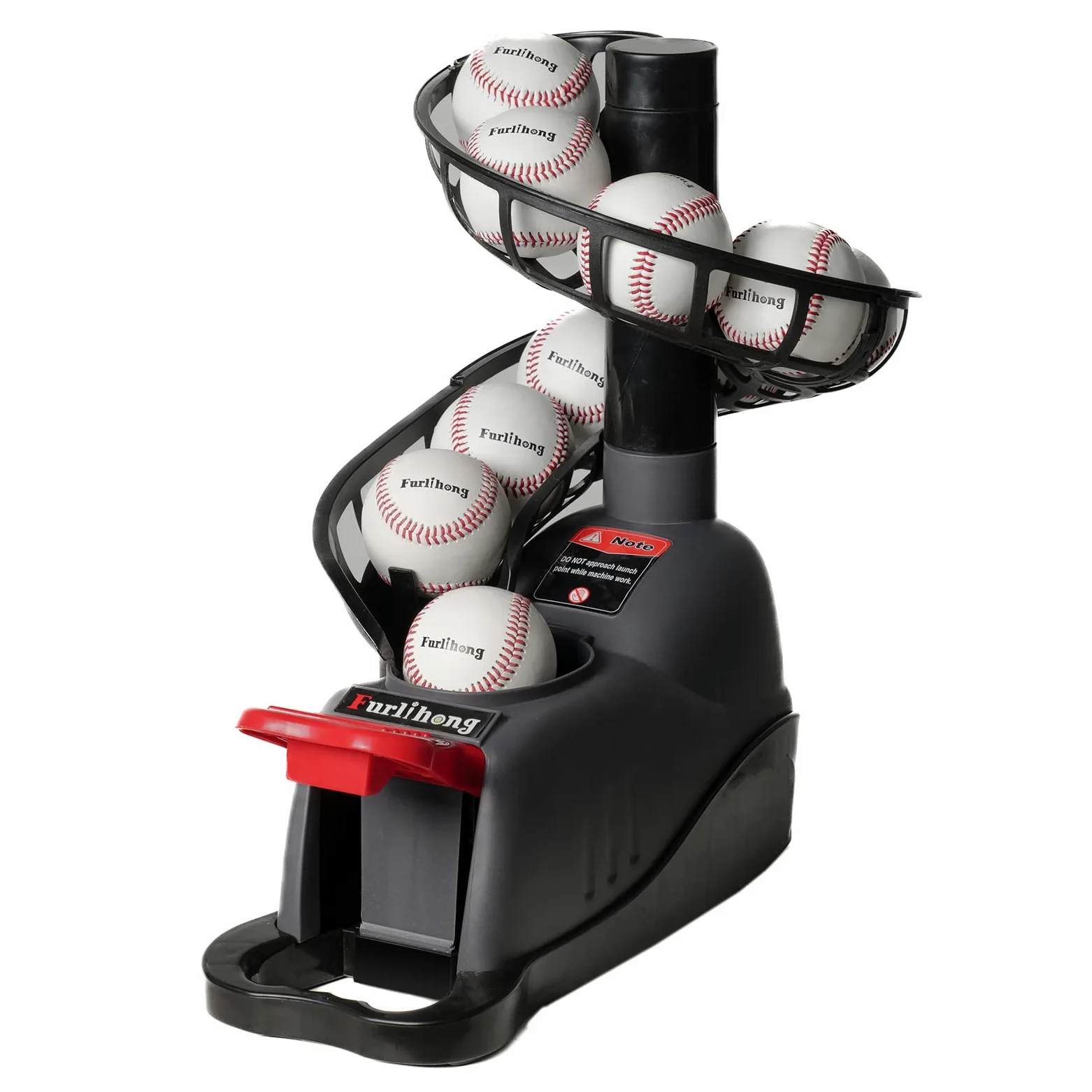 Furlihong 898BH - Máquina de Lanzamiento Suave de béisbol, ángulo Ajustable, Remo y liberación para lanzar, no Necesita Fuente de alimentación, Funciona con béisbol reglamentario