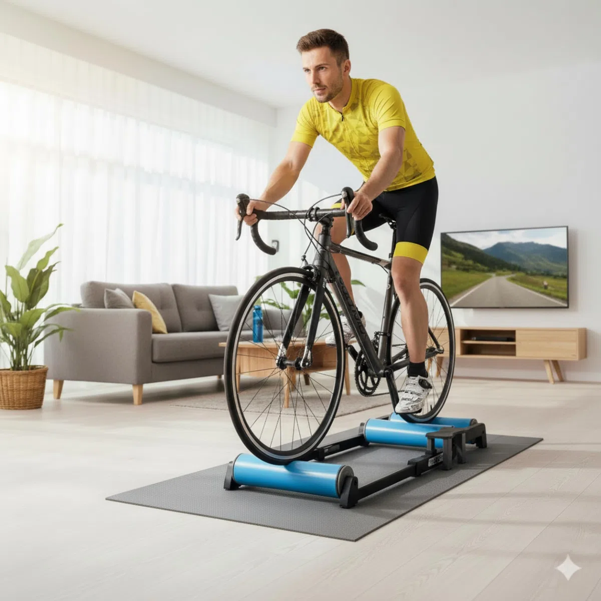 Rodillo Bicicleta Ajustable, Rodillos Bicicletas para Entrenamiento Interior, Rodillos bicis Interior y Exterior