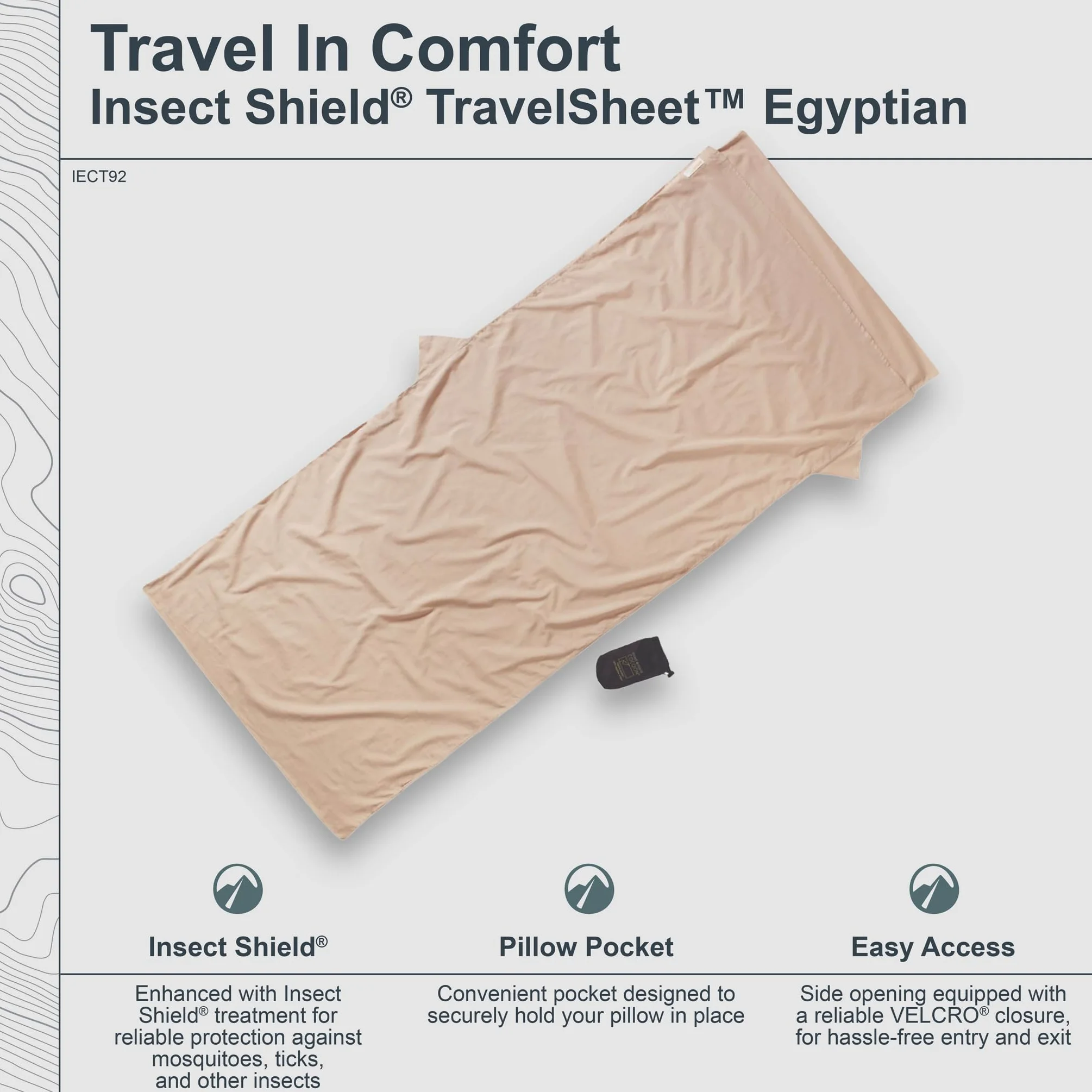 Cocoon TravelSheet Insect Shield Egyptian Cotton