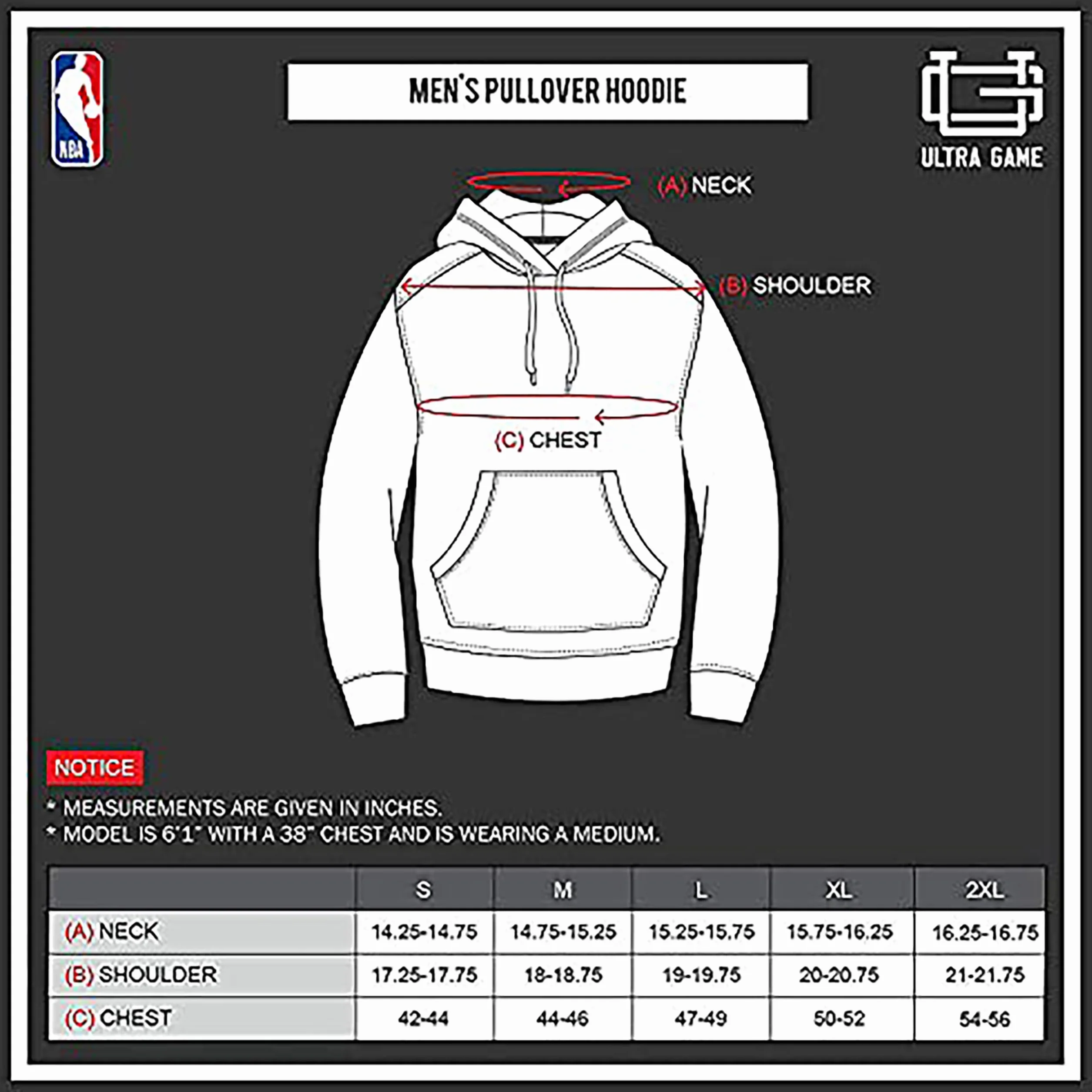 UNK NBA - Sudadera con capucha y forro polar para hombre, color gris