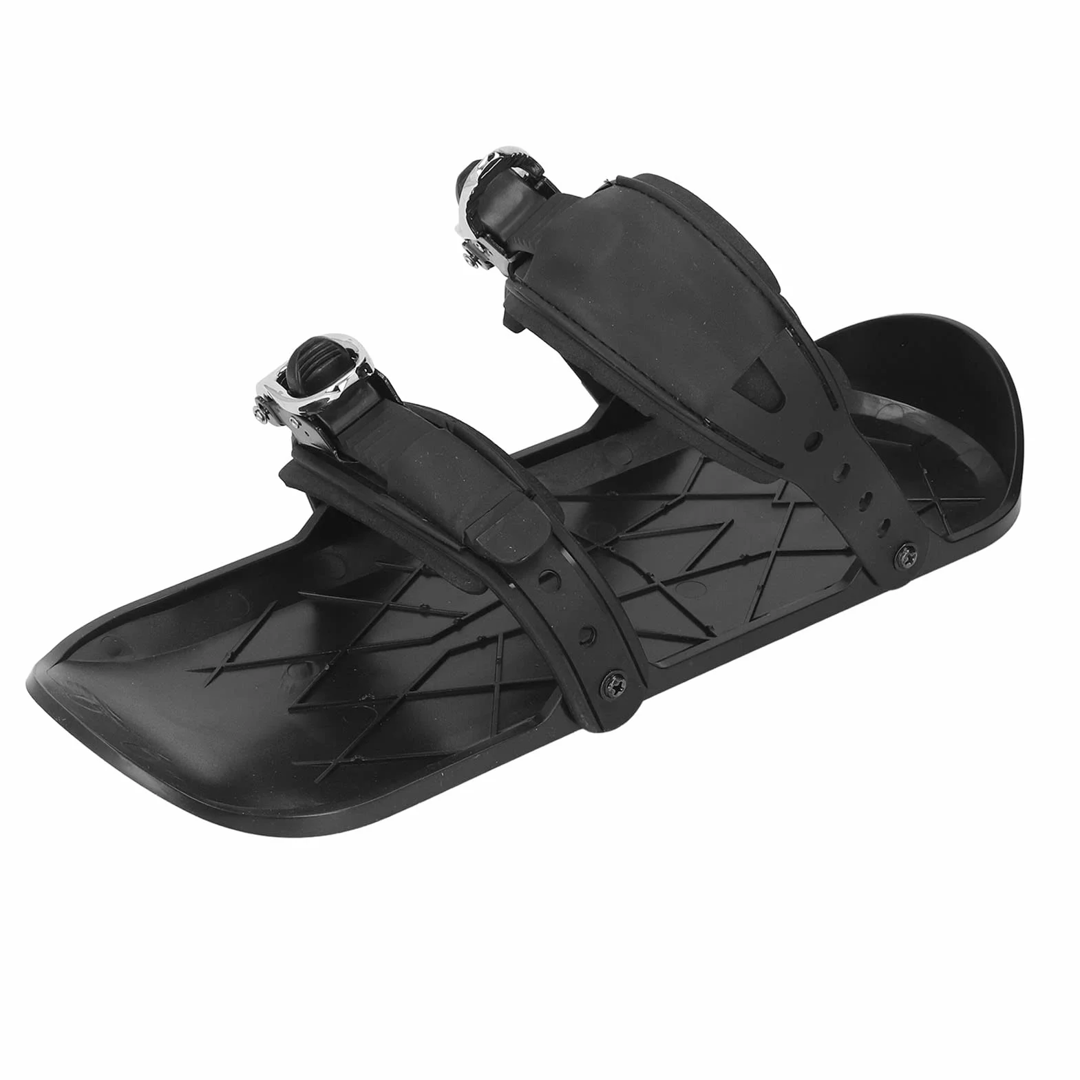 Mini Esquís Portátiles para Adultos y Principiantes Esquís de Nieve Compactos Fáciles de Controlar Ideal para Aprender a Esquiar en Nieve Ligera Talla Única Negro