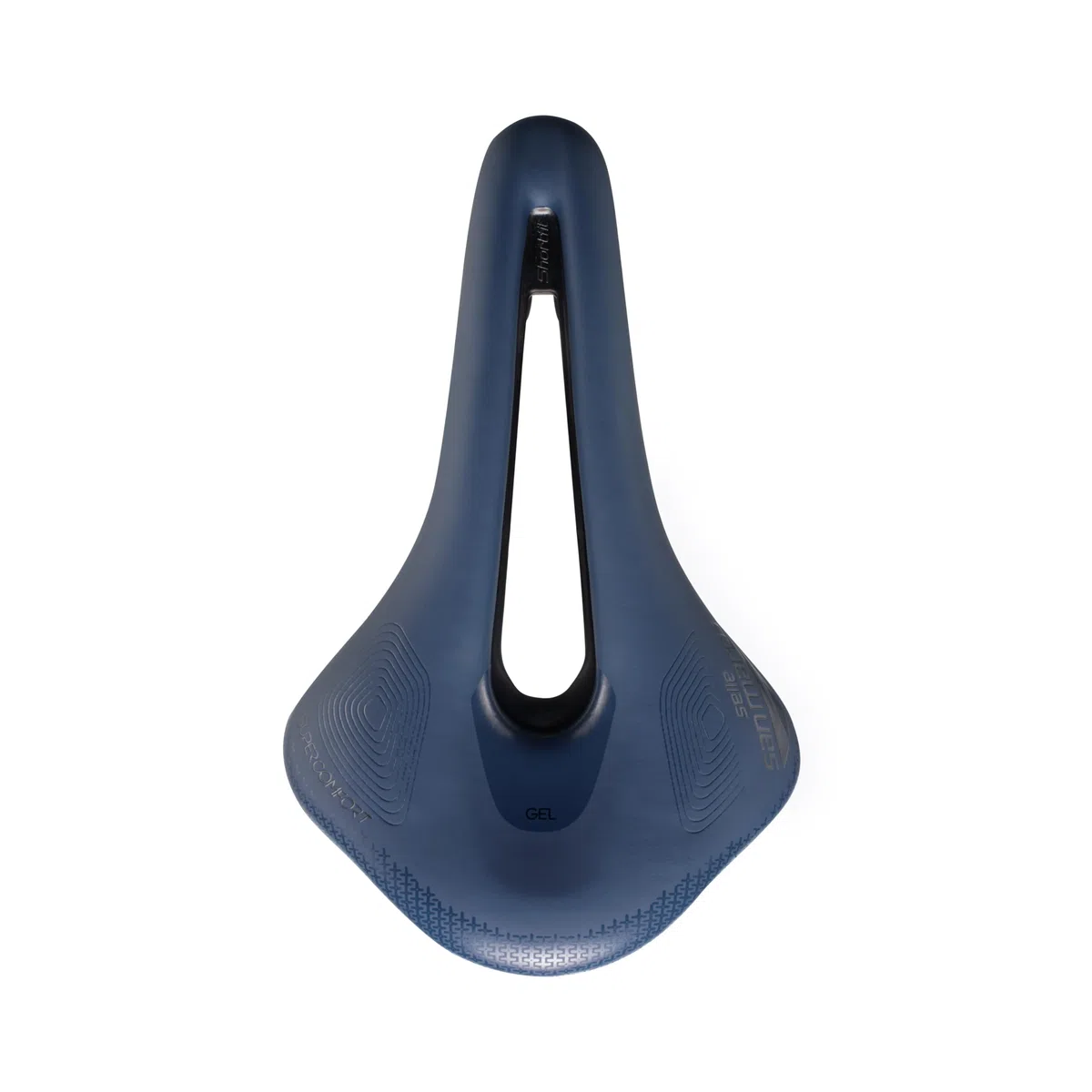 Selle San Marco SHORTFIT 2.0 Supercomfort Racing - Sillín Bicicleta Gravel y Bikepacking, Ligero y Cómodo, Agujero Anatómico, Gel Extra, Rail Acero