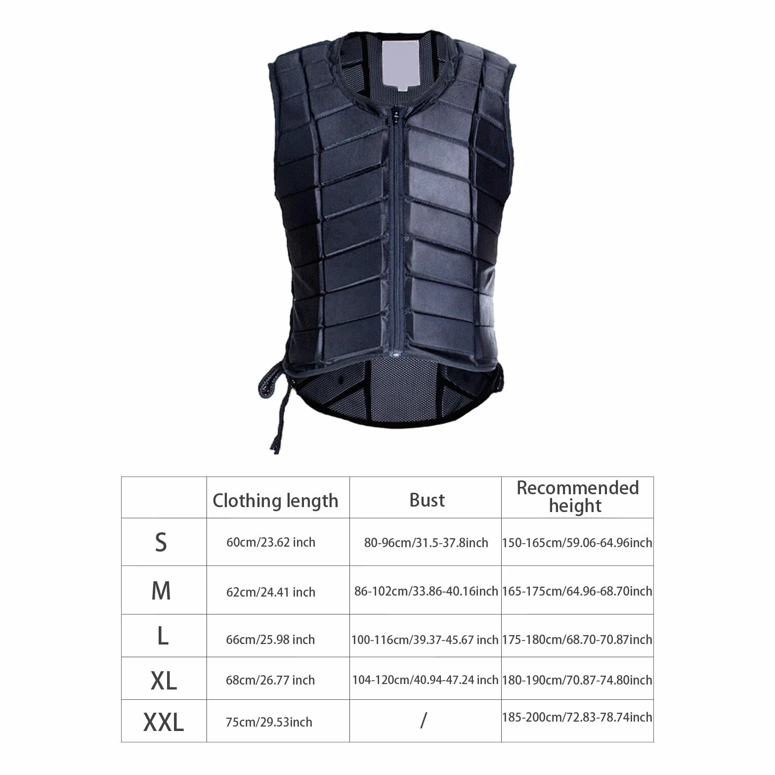 Chaleco Ecuestre Protector Equitación para Adultos Hombres Mujeres Accesorio de Protección Transpirable Y Flexible Diseño Ergonómico Y