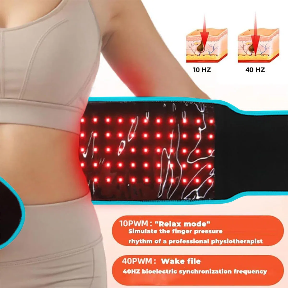 Cinturón Adelgazante, Banda Térmica Reductora - Banda Ajustable Reafirmante Cómoda para Músculos Abdominales, Espalda, Viaje, Casa, Hombre, Mujer