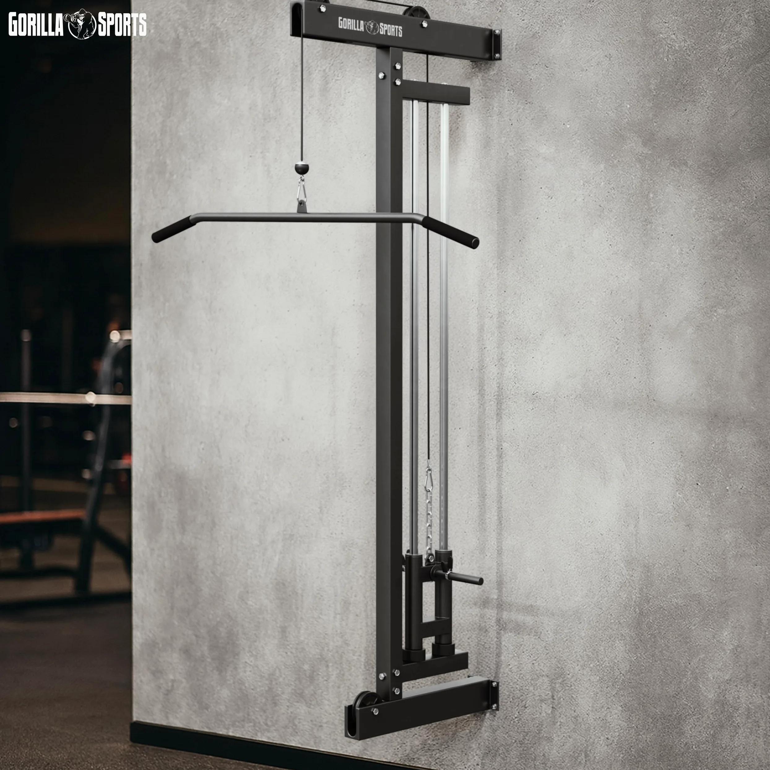 GORILLA SPORTS ® Torre de Tiro para Pared en Negro