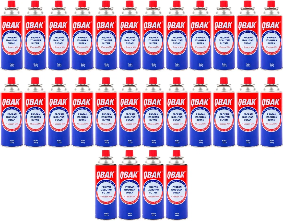 XHC BRICO - Cartuchos de Gas Butano Portátil 227gr - Pack de 28 Botellas para Camping, Hornillo Portátil, Cocina, Infernillo, Fogareiro