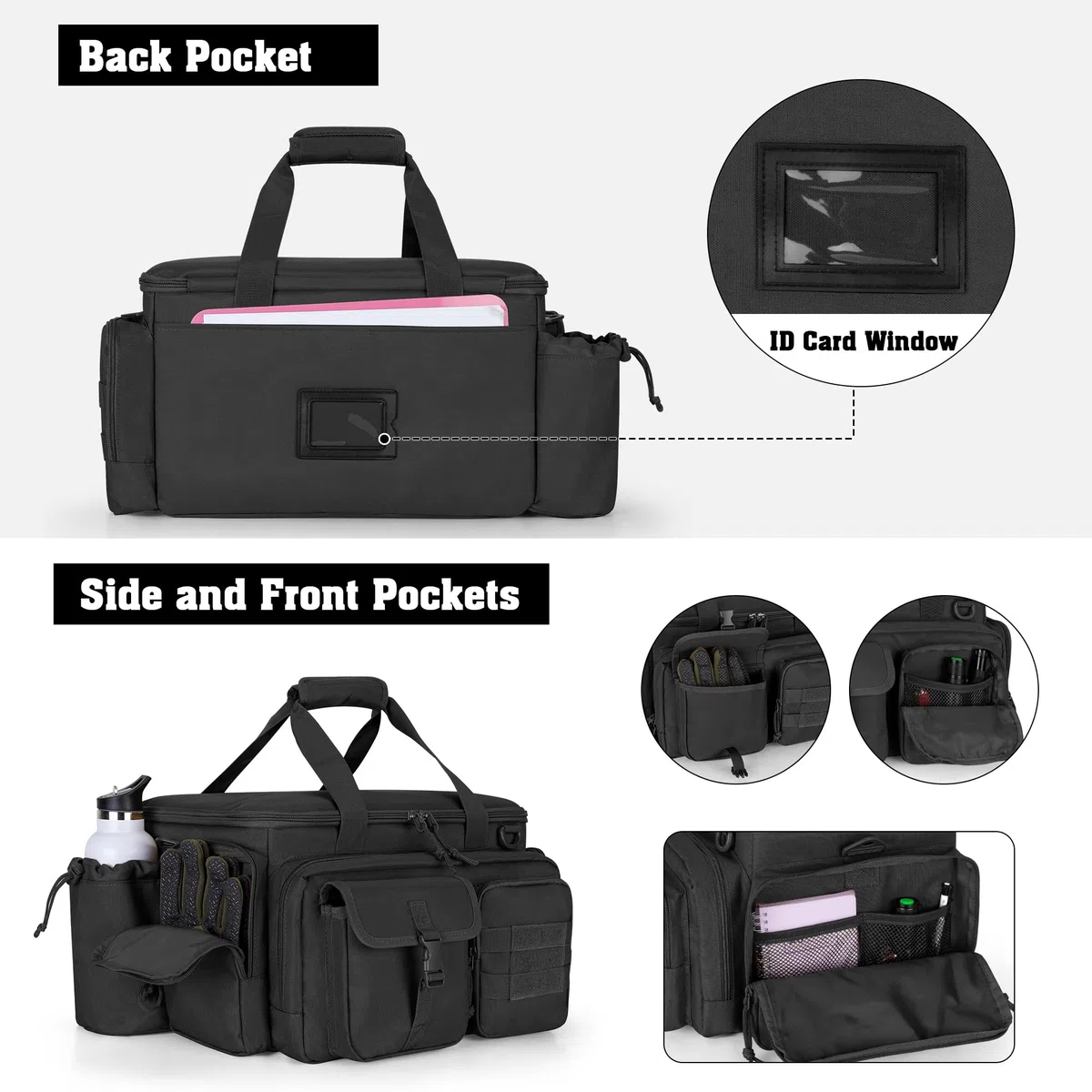 DSLEAF Bolsa táctica para Armas con 4 Estuches para Armas, Bolsa Acolchada para Armas con 16 Ranuras para Cargadores y Bolsillos adicionales (Pendiente de Patente)