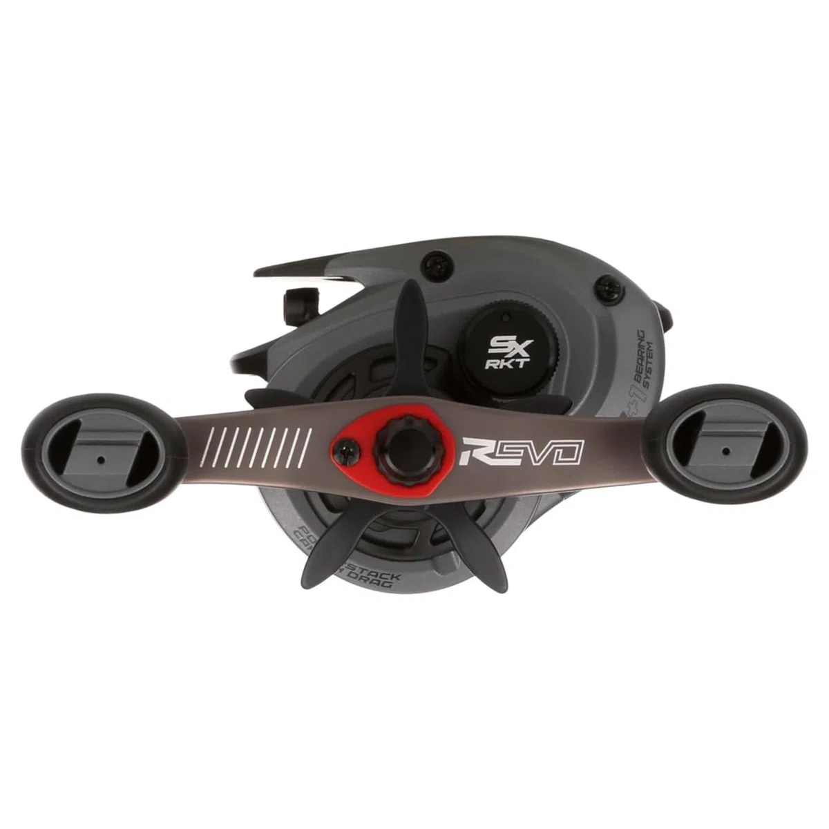 Abu Garcia Low Profile Baitcast Reel, Carretes de perfil bajo Revo SX Rocket, Pesca de depredadores, Pescador de agua dulce, Perca, Lucio, Zander, Negro, Robusto y ligero 10+1 Rodamientos, Perfil bajo