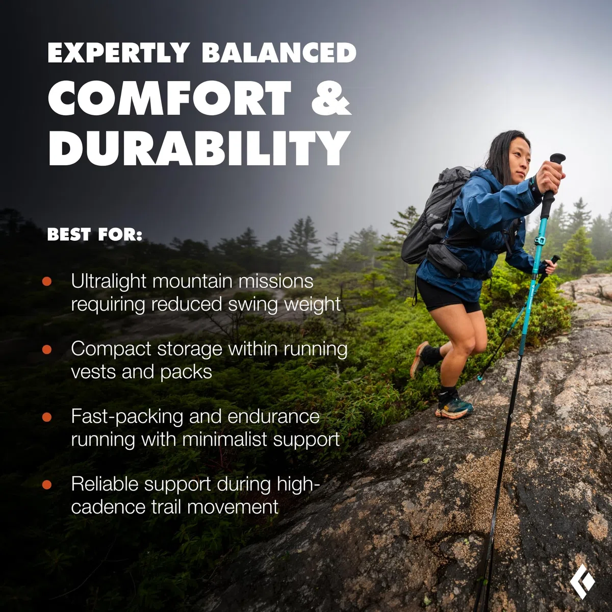 BATONS BLACK DIAMOND Distancia Carbon Z Poles Mujer