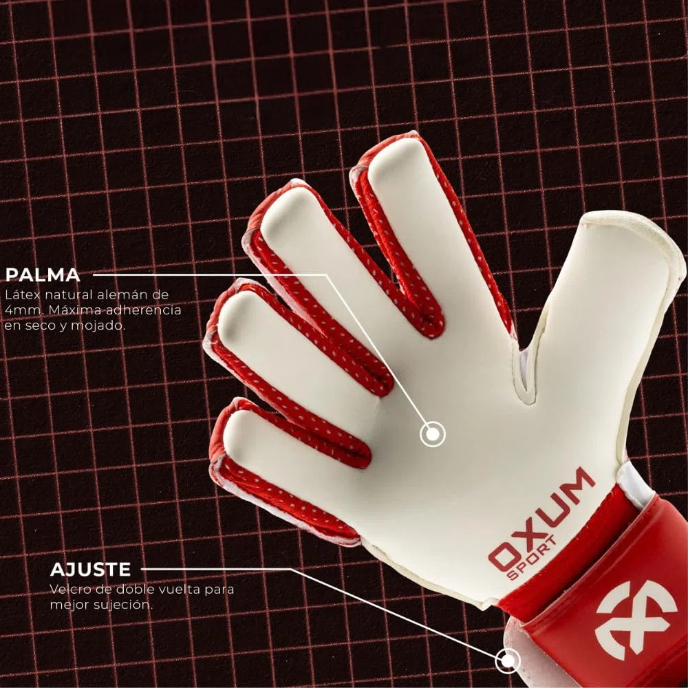 OXUM Guantes de Portero Classic Personalizados para Niños y Niñas – Añade Nombre, Número y Bandera o Escudo – Guantes de Fútbol Infantiles con Gran Agarre y Ajuste Cómodo