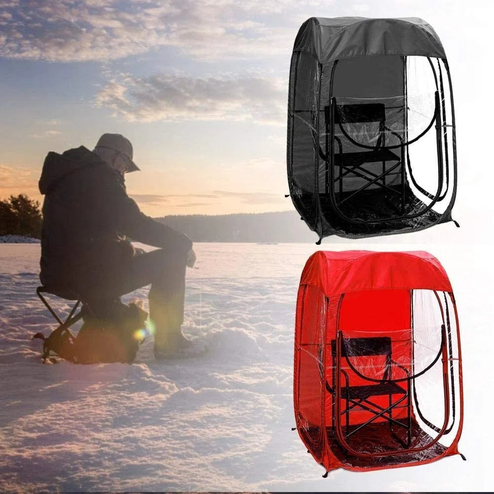 Toldo de pesca portátil – Tienda de pesca, el mejor refugio para una sola persona al aire libre. Perfecto para acampar y pescar, tienda de campaña desplegable deportiva