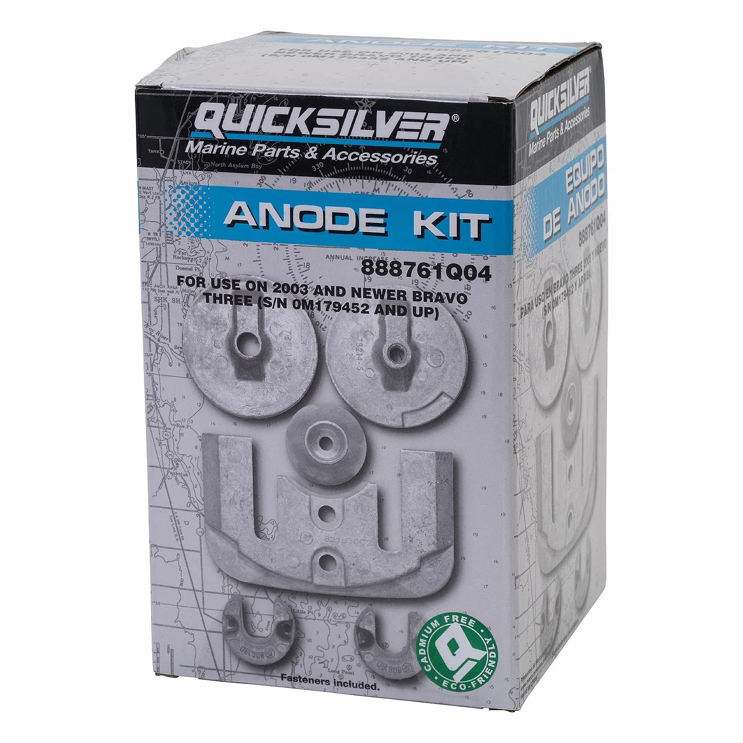Quicksilver 888761Q04 - Kit de ánodo de Aluminio para Unidades MerCruiser Bravo III