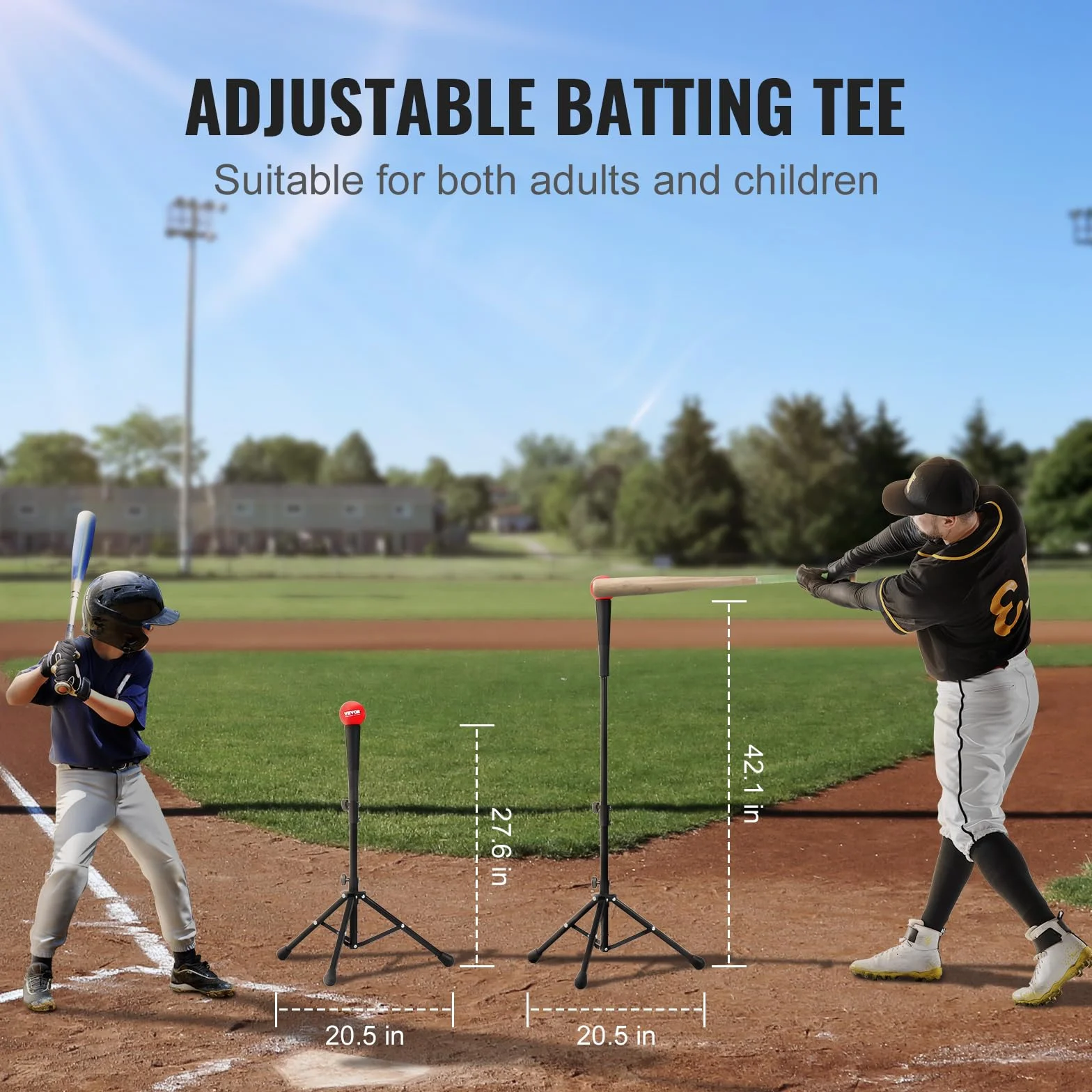 VEVOR Red de Entrenamiento de Béisbol de Softbol de 60" x 60" Red de Lanzamiento de Béisbol Portátil con Soporte para Golpear el Objetivo y Bolsa de Transporte para Lanzador y Receptor al Aire Libre