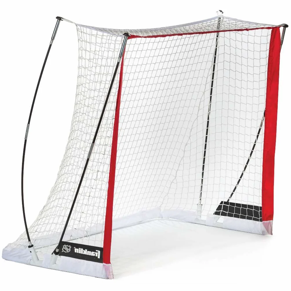 Franklin Sports Goal NHL portátil Callejero – Fibertech Lightweight Street + Roller Hockey Set – 50 Pulgadas portería de Fibra de Vidrio, Unisex-Adolescente, Rojo, 50 Inches