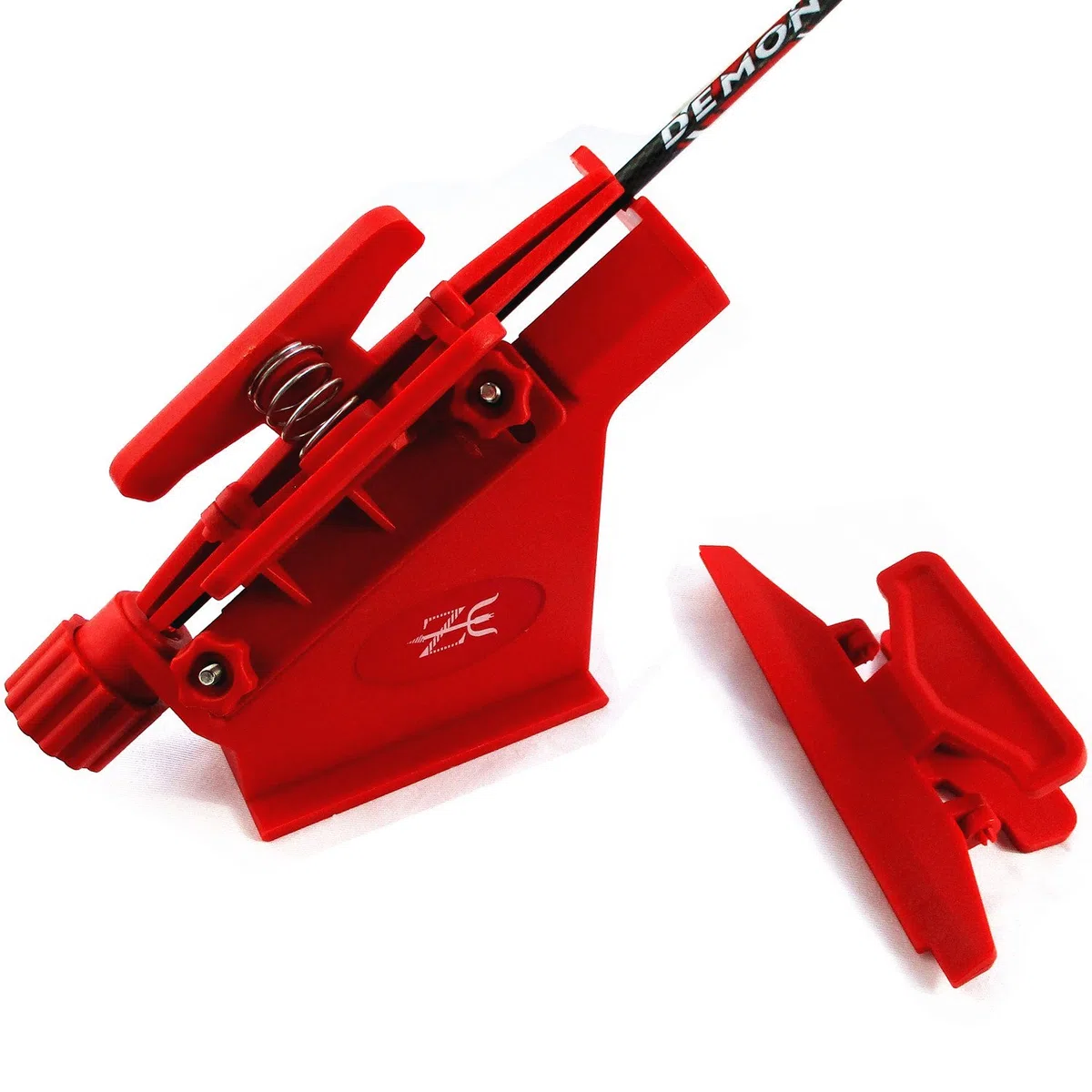 MS JUMPPER - Plantilla de Flecha Ajustable para Tiro Recto y Helix, Herramienta con Abrazadera para Flechas de Tiro con Arco, Rojo