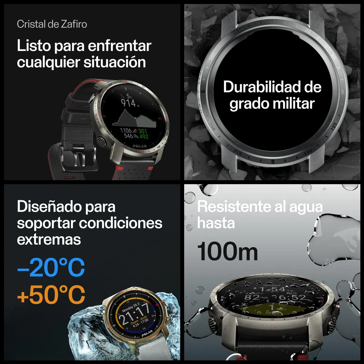 Polar Grit X Pro Titan - Outdoor Multisport GPS Watch - Durabilidad Militar, Cristal de Zafiro, FC en la Muñeca, Batería de Larga Duración, Orientación, para Deportes al Aire Libre, Trail Running
