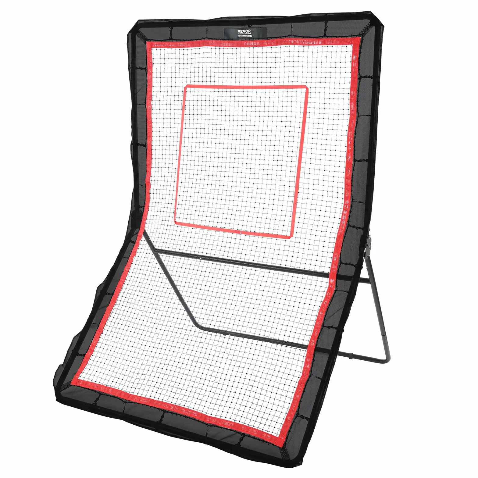 VEVOR Red de Rebote 152x213 cm Rebotador de Fútbol Lacrosse Voleibol Ángulo Ajustable Objetivo de Béisbol Marco de Acero Estable Tela de Alta Elasticidad para Entrenamiento en Interiores y Exteriores
