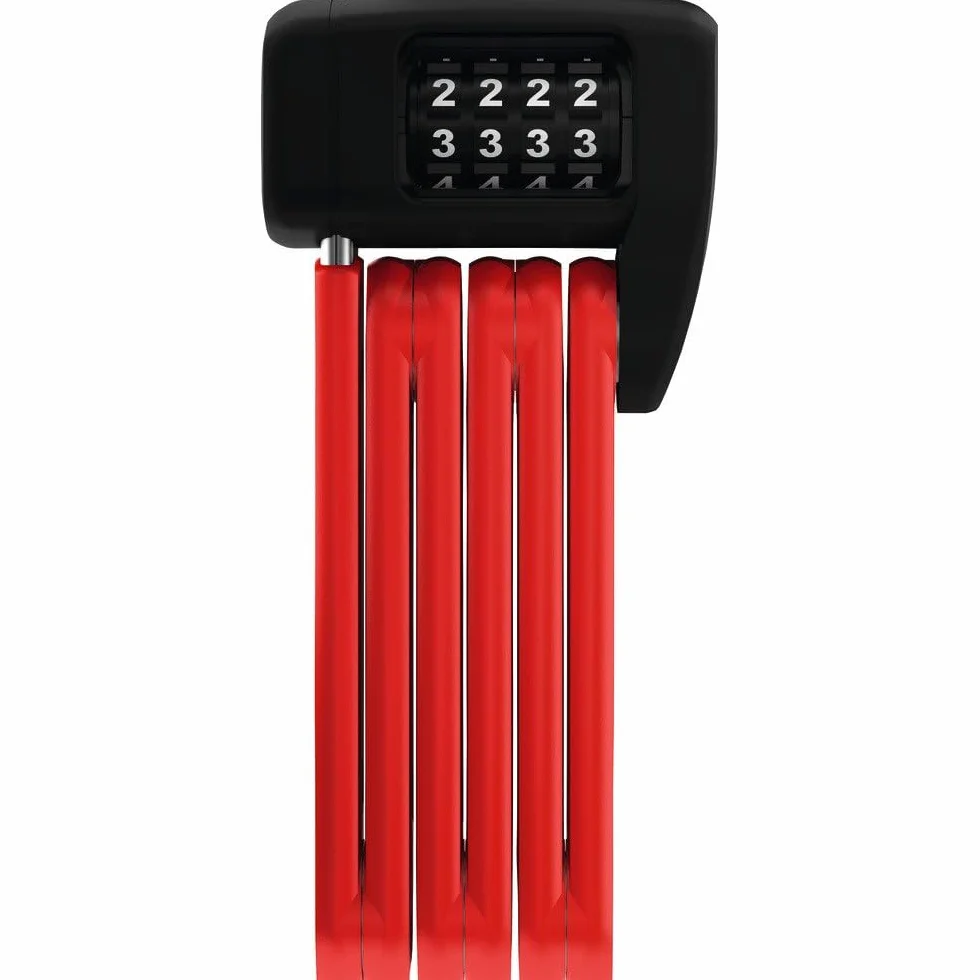 ABUS Bordo Lite 6055C cerradura plegable - con código de combinación - Cerradura de combinación extra-ligera de acero especial - nivel de seguridad 7 - 60 cm - rojo