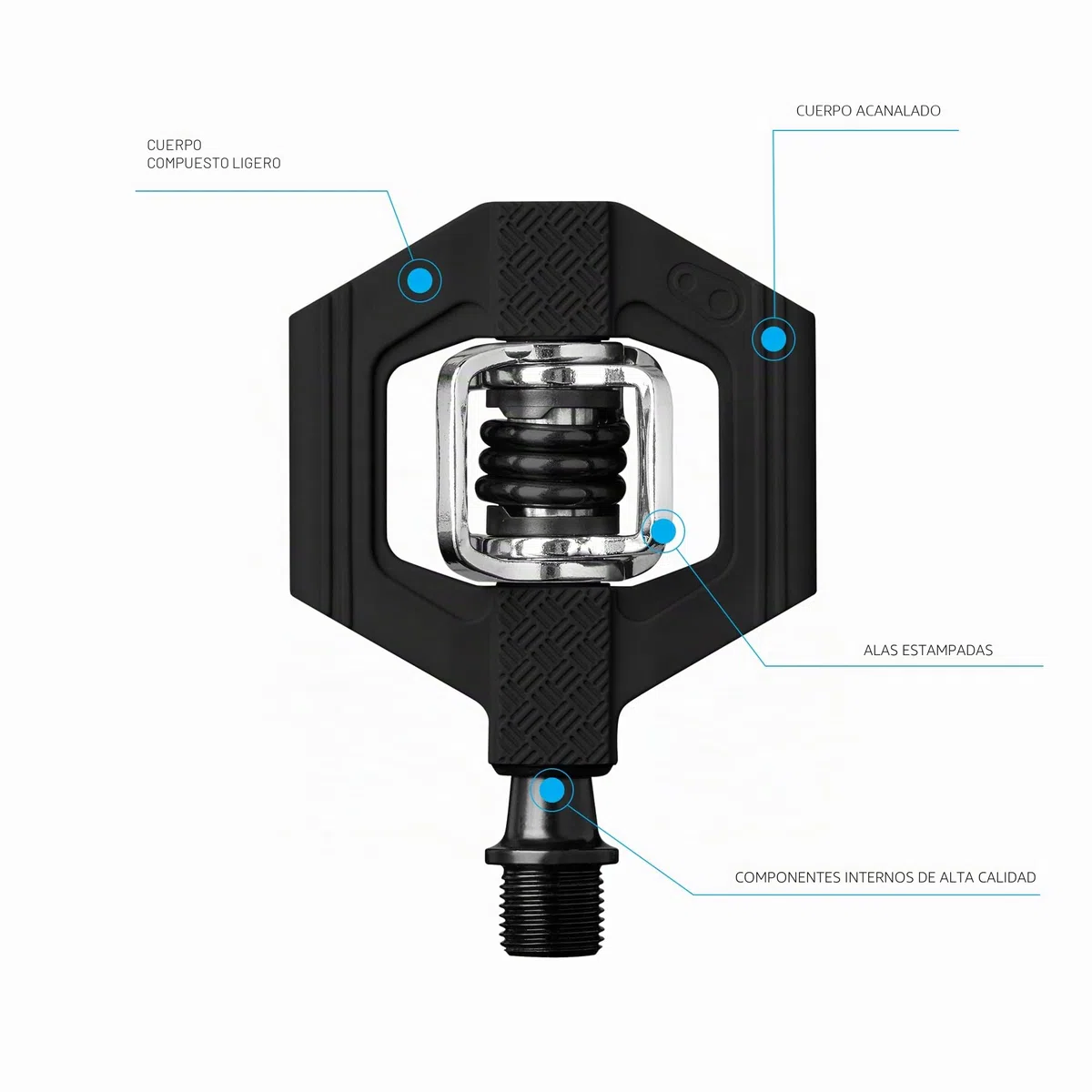 Crankbrothers Candy1 Pedal de bicicleta Unisex, negro