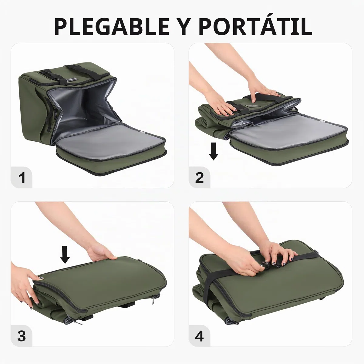 Hulongo Bolsa Térmica Isotérmica Grande Bolsa Nevera Doble Impermeable a Prueba de Fugas para Picnic, Viajes, Camping, Compras y Pesca, 42L
