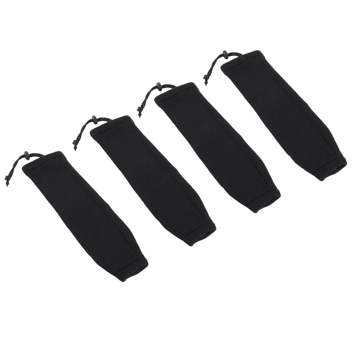 Fundas para Parachoques de Barcos, 4 Unidades, Protección Elástica de Punto Negra Duradera para Parachoques Tubo Cuerda Central y Doble Ojo, 20 X 63 Cm, Ideal Barcos