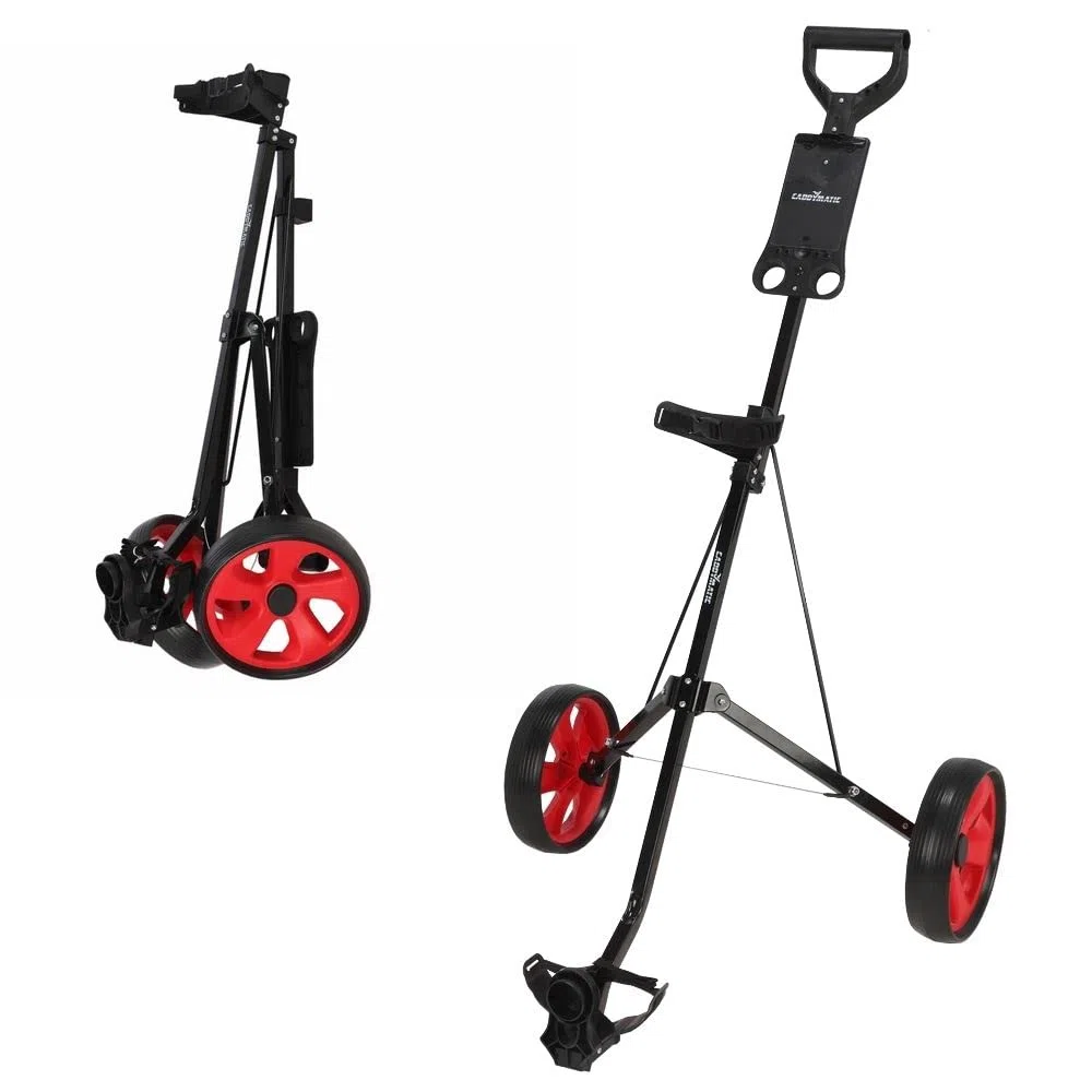 I-TRAC Carrito DE Golf Plegable DE 2 Ruedas Negro/Rojo