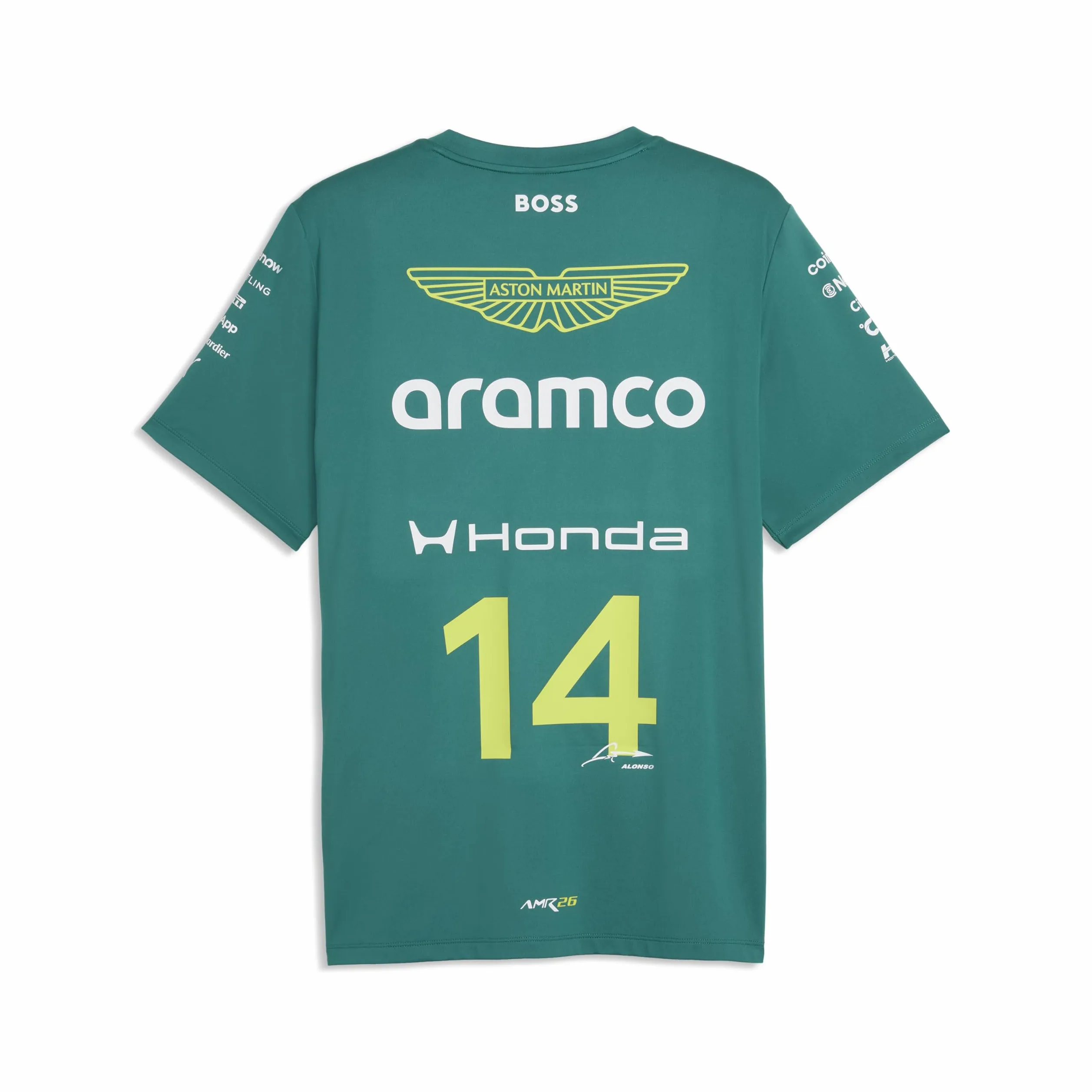 PUMA Aston Martin F1 2026 Camiseta del Equipo Fernando Alonso para Hombre – Verde