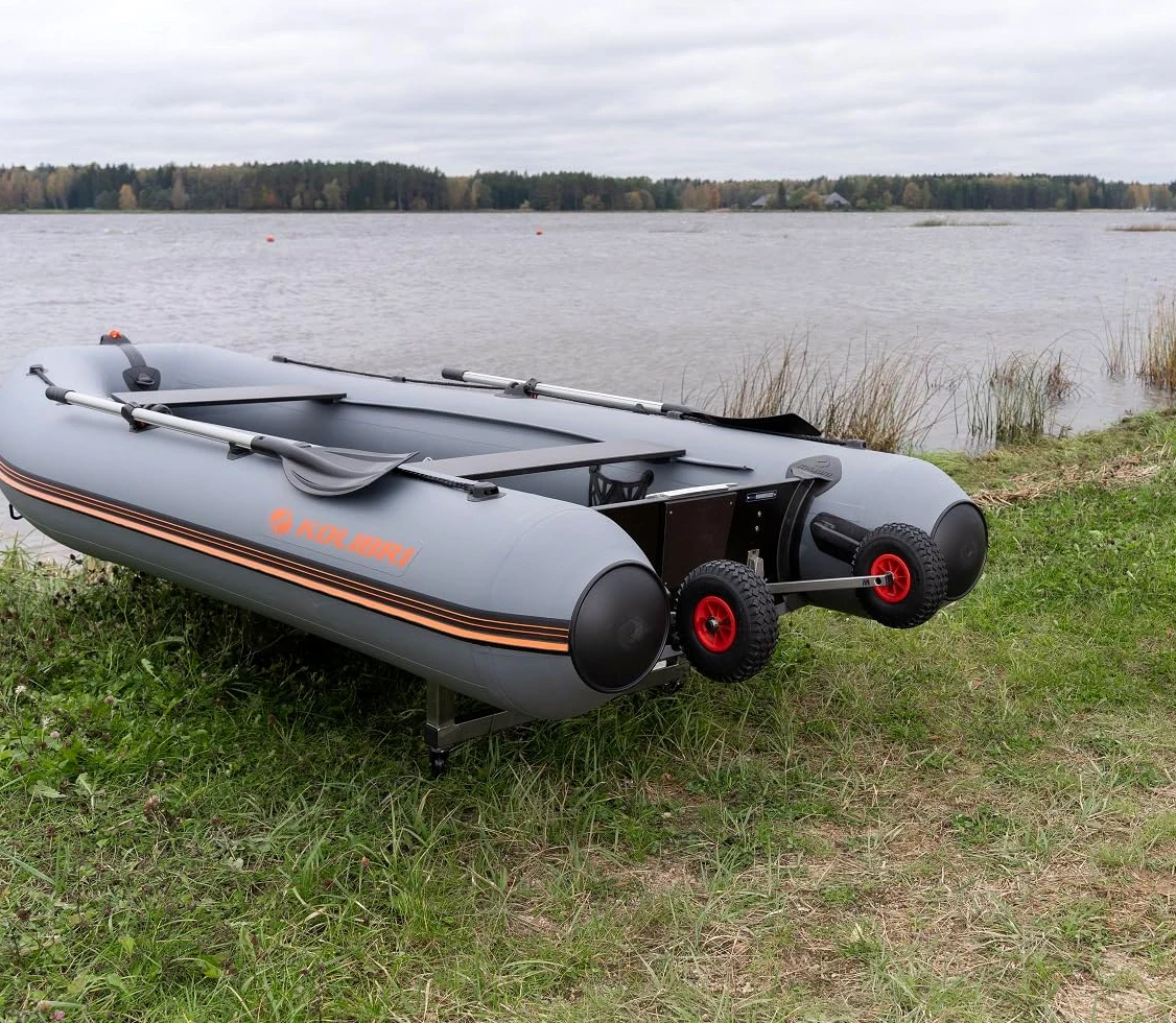 Ruedas de lanzamiento para lancha de barco, ruedas plegables para motor fueraborda para bote inflable de acero inoxidable (forma de luz I 200)