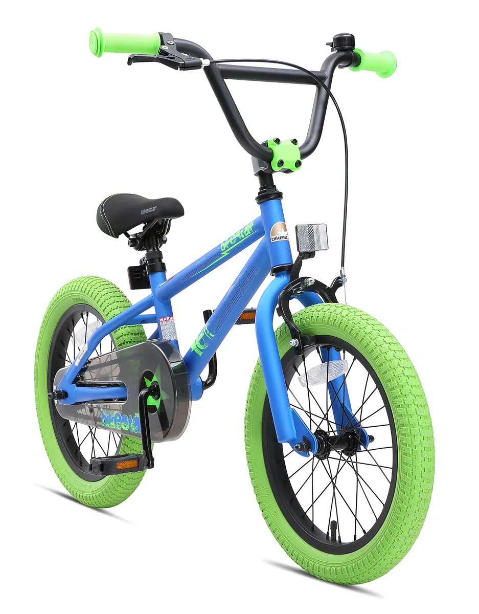 BIKESTAR Bicicleta Infantil para niños y niñas a Partir de 4 años | Bici 16 Pulgadas con Frenos | 16" Edición BMX