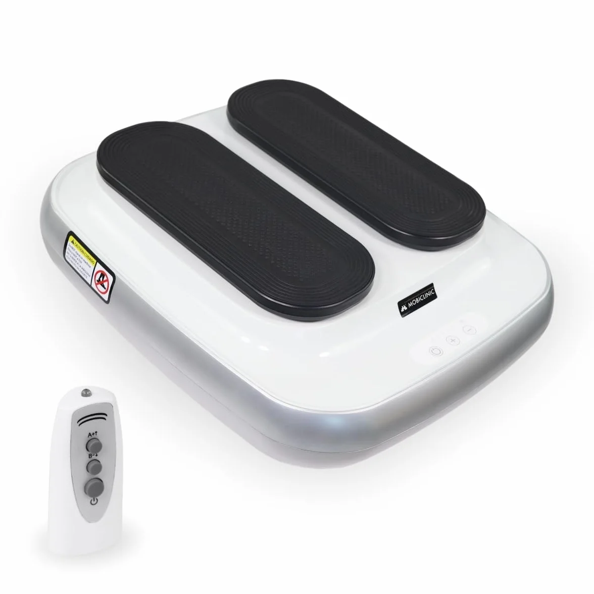 Mobiclinic, Ejercitador de Piernas, Eléctrico, Legfit, Pedales Estáticos, Gimnasia Pasiva, Andar Sentado, 5 Velocidades, con Mando a Distancia, Velocidad Regulable, Silencioso, Blanco