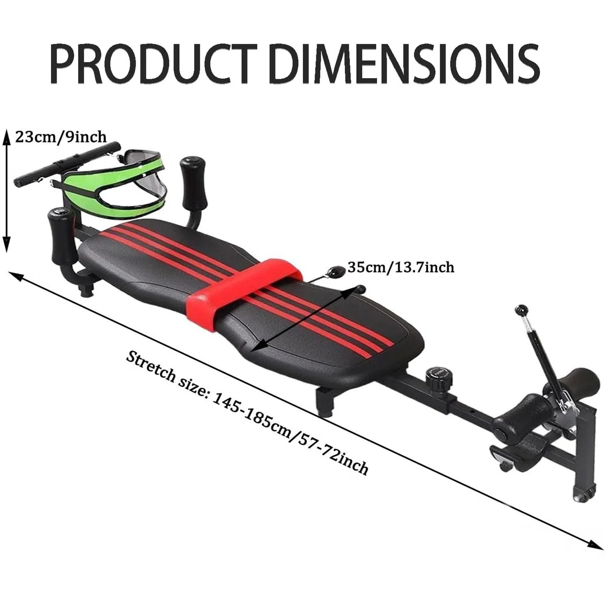Banco de ejercicios con mesa de inversión, máquina de estiramiento y tracción de cuerpo completo con tracción cervical, mesa de descompresión lumbar for aliviar el dolor de cuello y espalda.