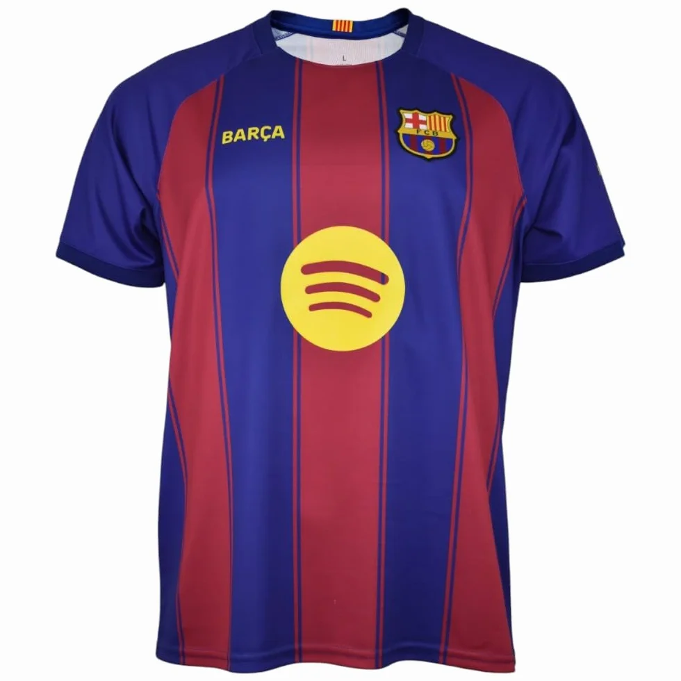 FC Barcelona Camiseta Blaugrana Primera Equipación Adulto Temporada 25/26, Réplica Oficial Pedri, Unisex, Talla M, Cuello Redondo, Poliéster