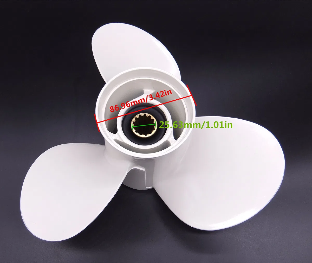 SouthMarine Barco de Motor Aleación de Aluminio 3 Cuchillas Hélice 11 1/8x13-G para Yamaha 30hp 40hp 50hp 60hp Motor Fuera de Borda 11 1/8 x 13 69W-45945-00-EL