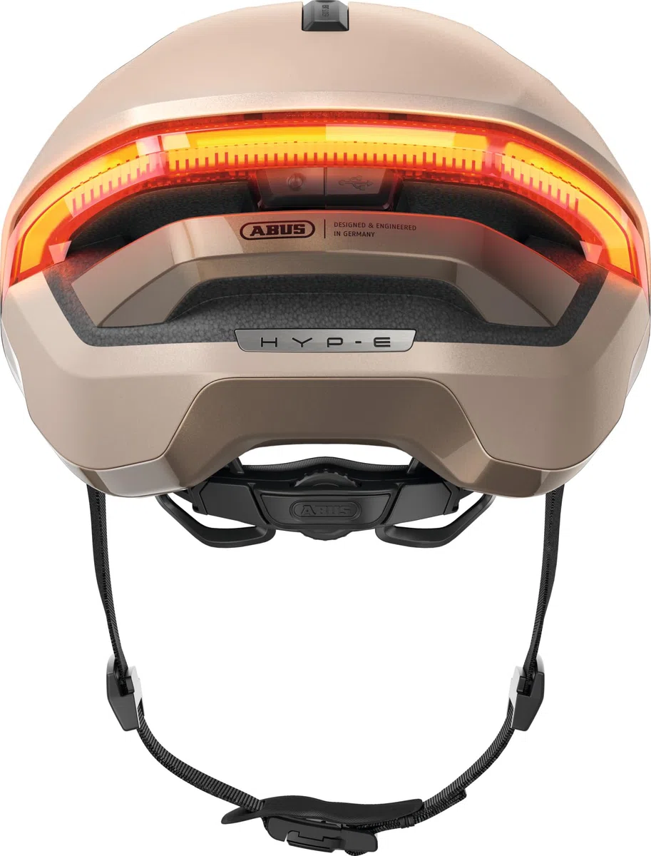 ABUS HYP-E Bike Helmet - Helmet with Front, Rear and Indicator Lights - Suitable for Cycling on e-Bikes and S-Pedelecs - Unisex-Adults and Youth - Size S, Green