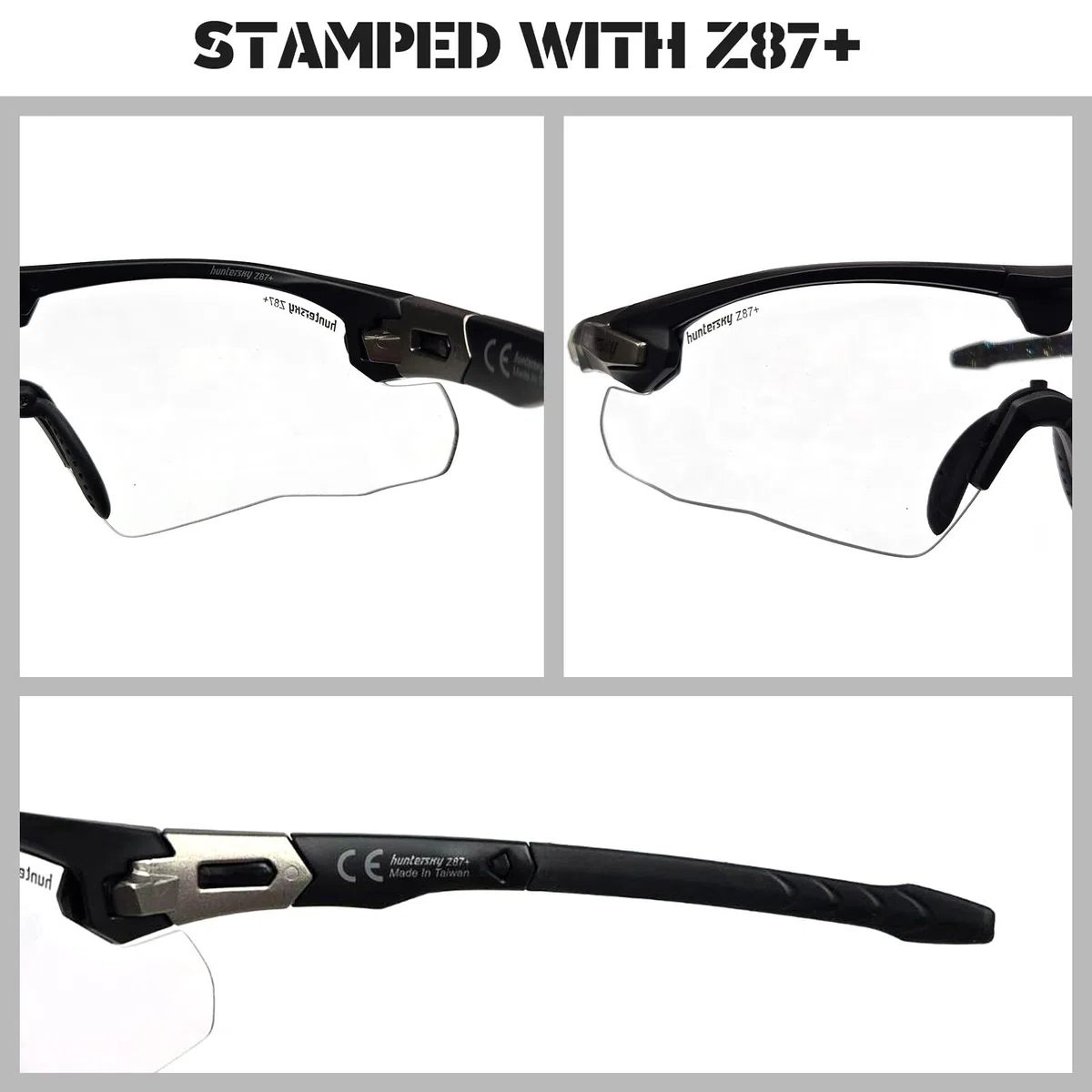 HTS HUNTERSKY Gafas de seguridad de tiro para hombre, airsoft, caza, equitación, antivaho, grado militar, balístico, táctico, gama Pro