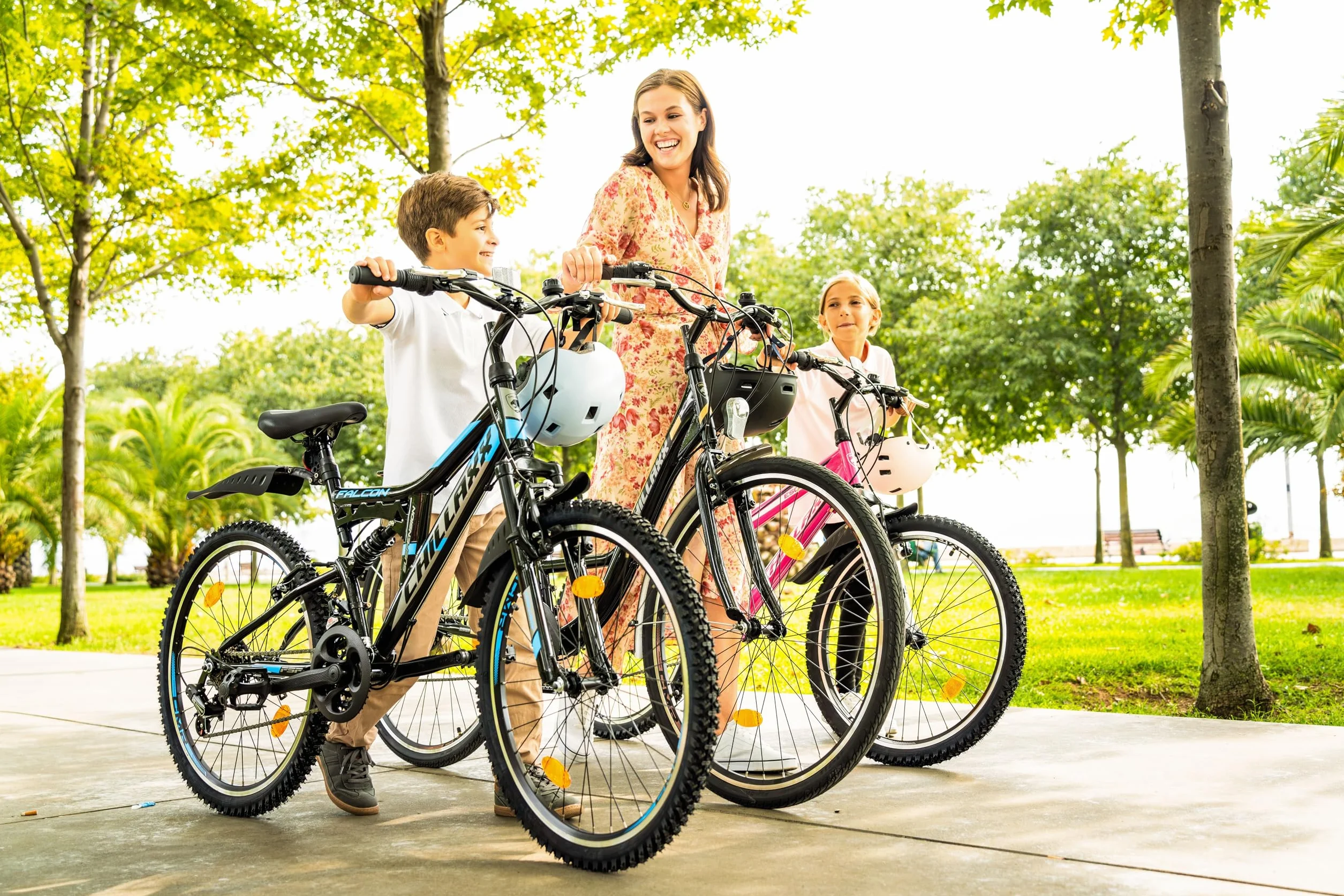 Chillaxx Bicicleta de montaña Falcon Premium de 24,26,27,5 y 29 pulgadas, bicicleta para niños, niñas, mujeres y hombres, freno de disco, cambio de 21 marchas, suspensión completa