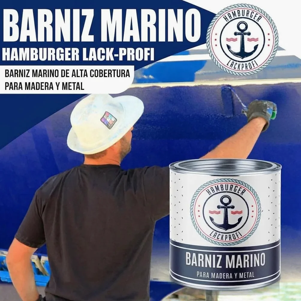 Barniz marino 2K mate gris cemento RAL 7033 gris para GFK/plástico/poliéster barniz de yate pintura náutica (1 L) Hamburger Lack-Profi