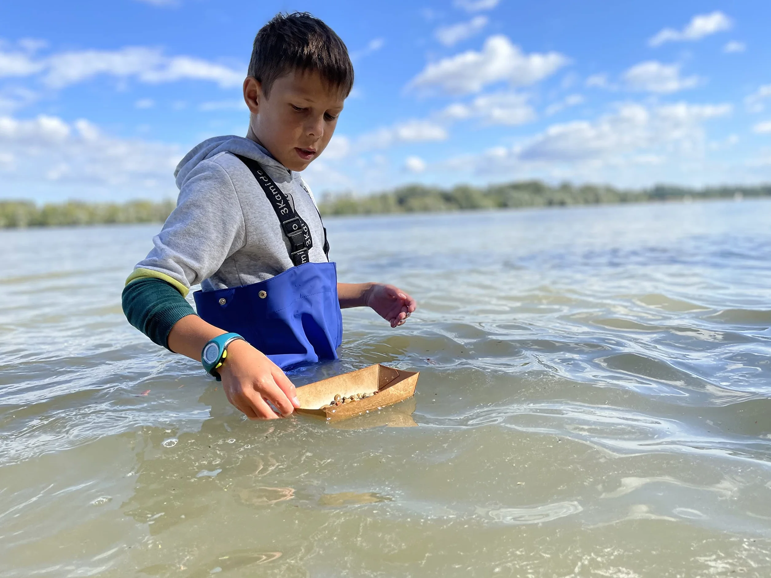 NIÑOS vadeadores de Pesca Infantiles para jóvenes - 10 Modelos, Cintura Ajustable, Tirantes duraderos, Hebilla FixLock Nexus, Botas de Pesca, 20-35 EU