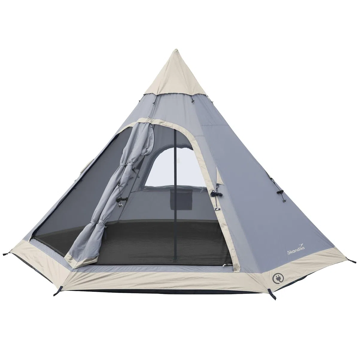 Skandika Tienda de campaña India Tipi Hetta | para 4-6 Personas, 2-3 m de Altura, Suelo Cosido, 3000 mm de Columna de Agua, UV 50+