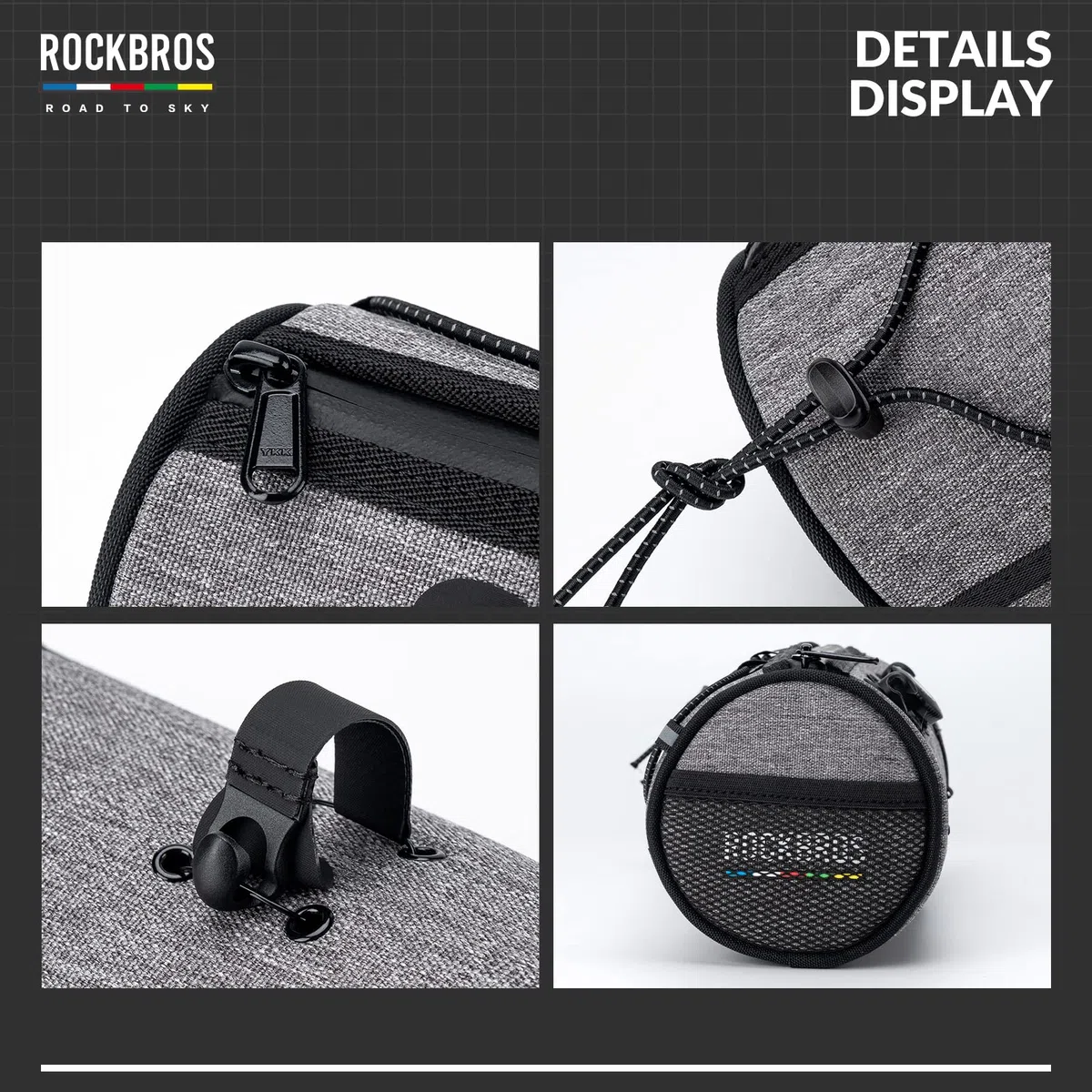 ROCKBROS Road to Sky Bolsa Manillar Bicicleta Multifuncional Bolso Delantero Bicicleta Impermeable para MTB Bicicleta Carretera 1.5L