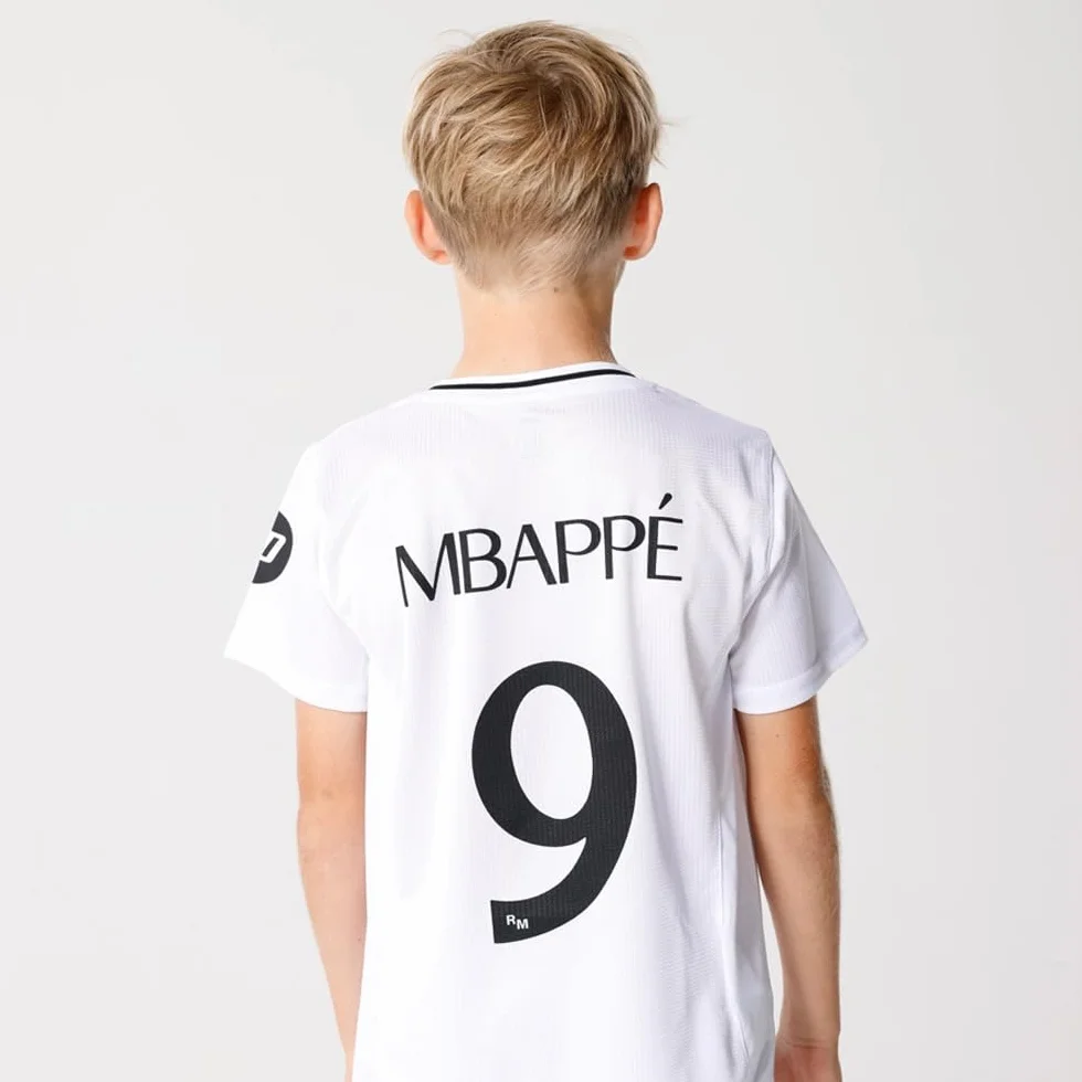 Real Madrid - Camiseta Primera Equipación Temporada 24/25, Mbappé, Niños 12 Años, Replica con Licencia Oficial