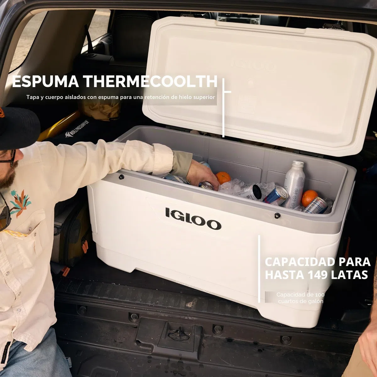 Igloo – 44683 Marine Ultra 54 Cooler, 78-Can, Color Blanco
