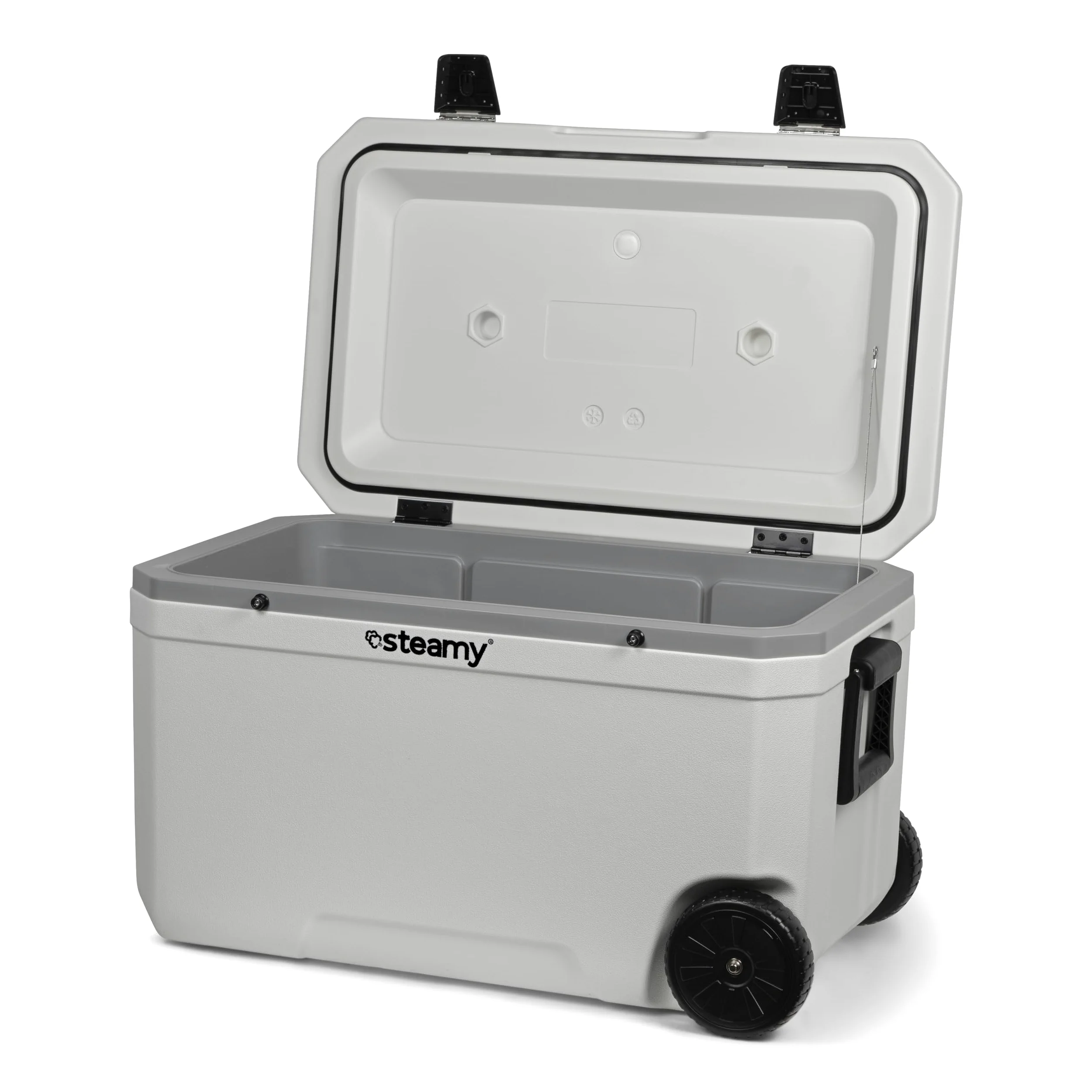 Steamy Marine 70 Nevera Pasiva con Ruedas, 70 litros, Blanco