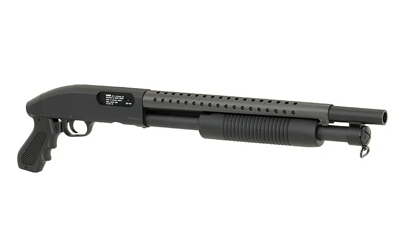 Escopeta de Airsoft M58B de Doble Eagle, Acción Manual, Potencia 1 Julio, Plástico y Aluminio, 675 mm, 1 Cargador de 14 Bolas